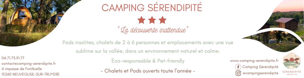 CAMPING SERENDIPITE CANTAL AUVERGNE 970 x 250